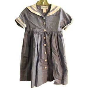 NEW Funtasia! too Dallas Girl's Dress - Size 3T Blue and White Micro Check